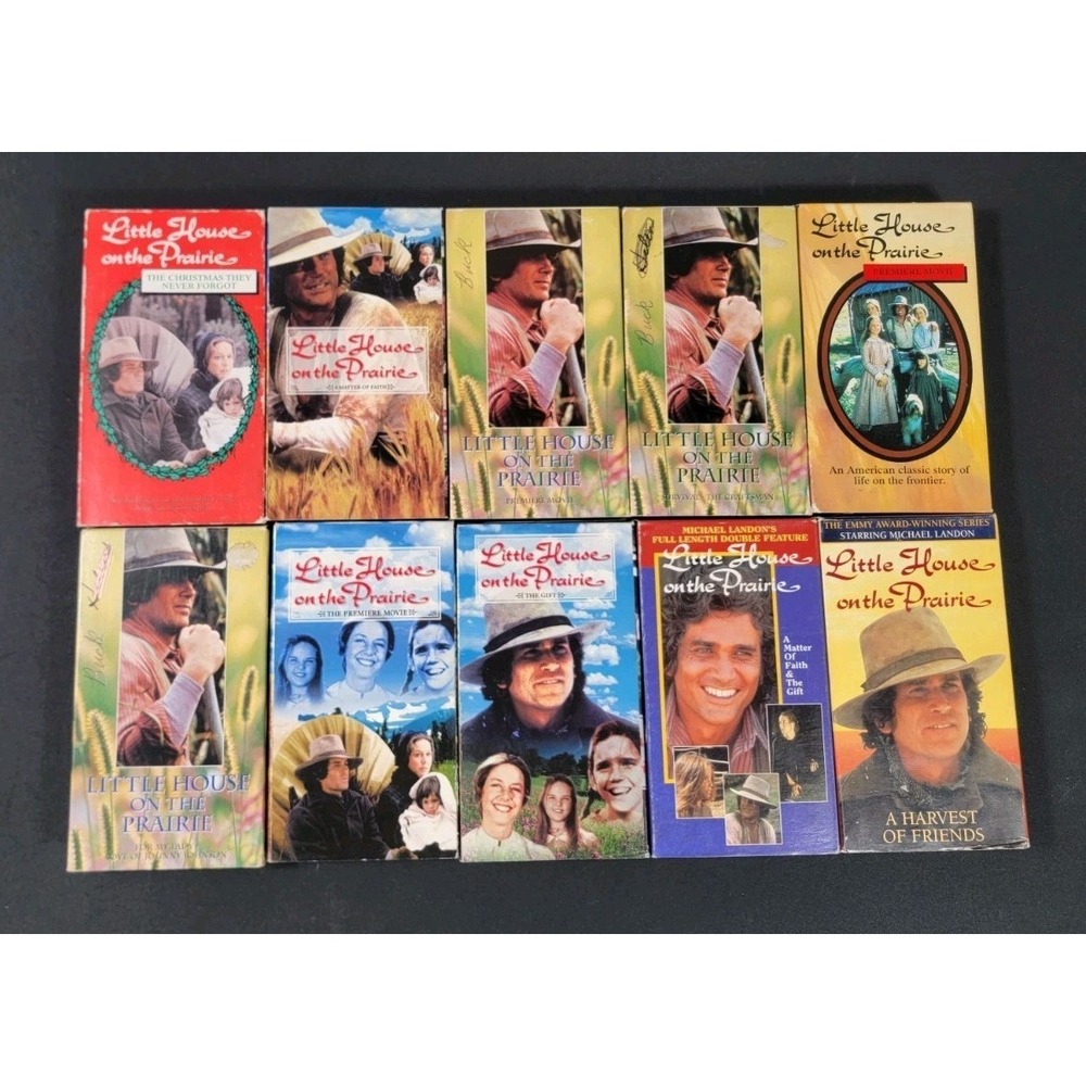 Lot‎ of 10 Little House on the Prairie VHS Tapes Mixed Movie / Show Tested Works